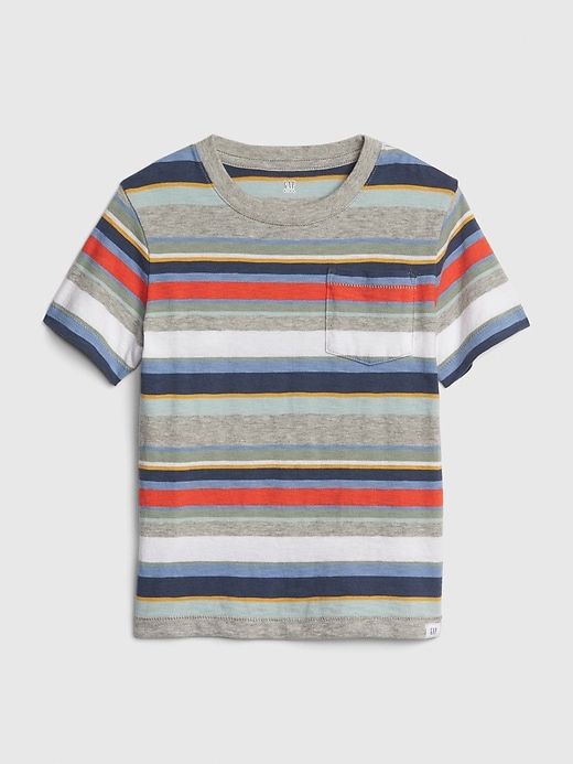 View large product image 1 of 1. Toddler Chest-Stripe Pocket T-Shirt