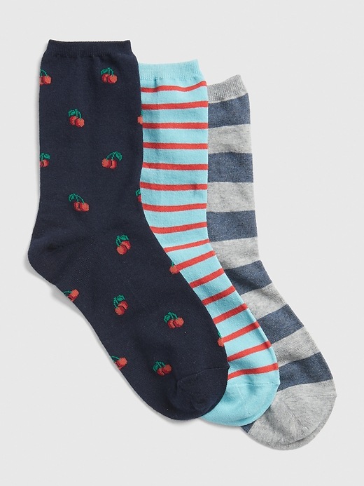 View large product image 1 of 1. Pattern Crew Socks (3-Pack)