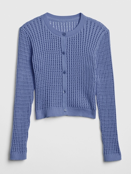 Image number 5 showing, Kids Pointelle Cardigan Sweater