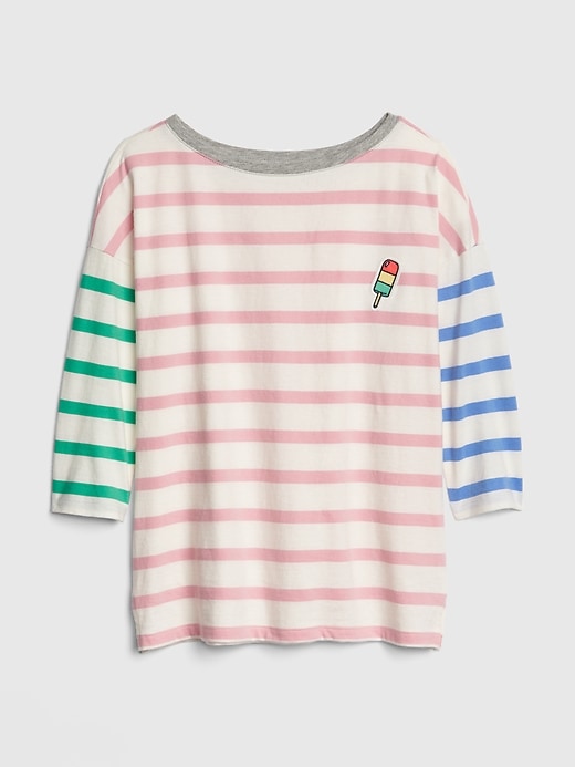 Image number 1 showing, Kids Colorblock Stripe Ice Cream Top