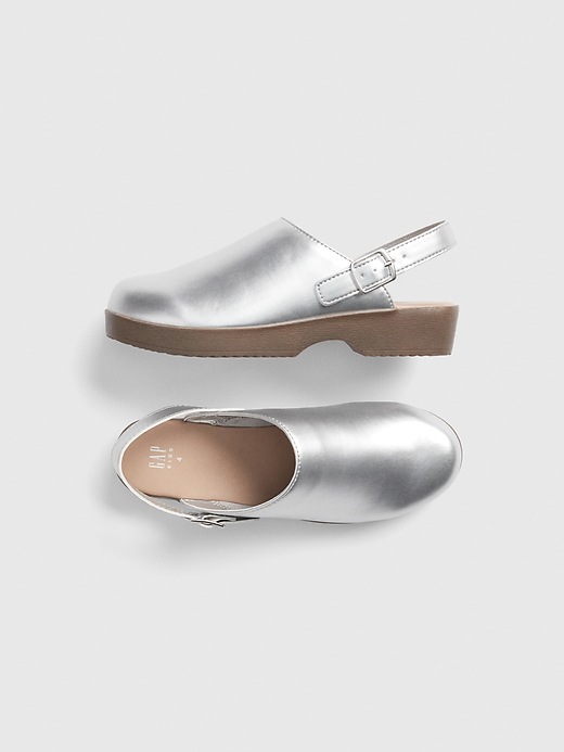 View large product image 1 of 1. Kids Metallic Clogs