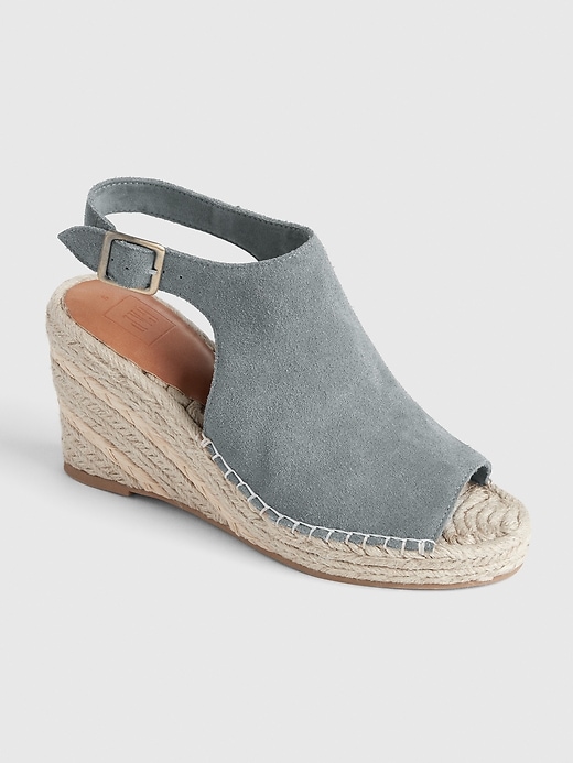 Image number 4 showing, Suede Espadrille Wedges