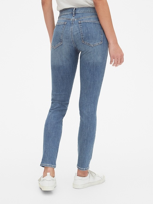Image number 2 showing, Mid Rise True Skinny Jeans with Gap-Exclusive Stretch
