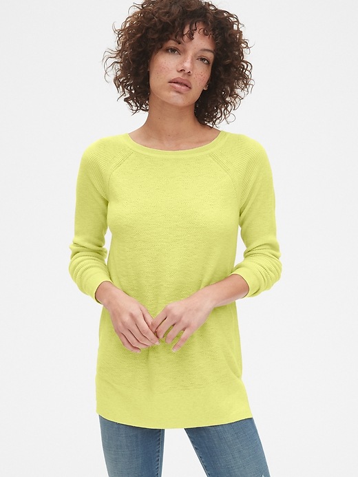 Image number 7 showing, True Soft Mix-Stitch Boatneck Pullover Sweater