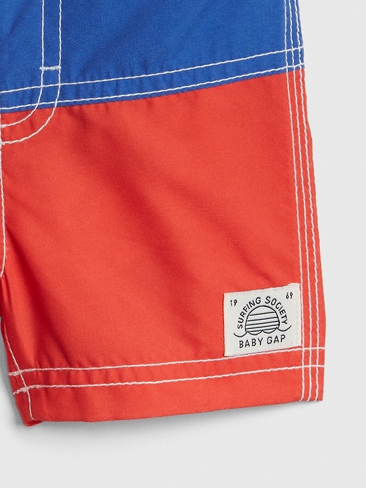 Image number 3 showing, Baby Colorblock Swim Trunks