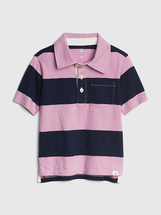 View large product image 1 of 1. Toddler Pocket Polo T-Shirt