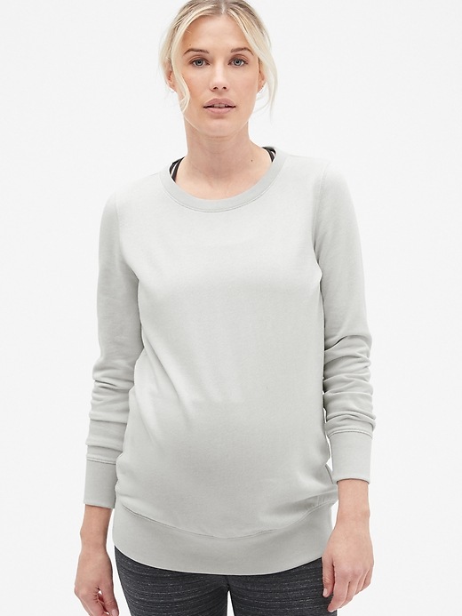 View large product image 1 of 1. Maternity Vintage Soft Pullover Sweatshirt in French Terry
