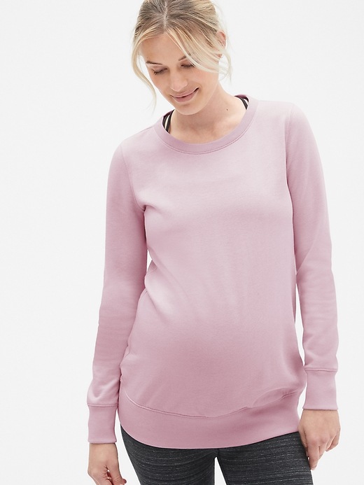 View large product image 1 of 1. Maternity Vintage Soft Pullover Sweatshirt in French Terry