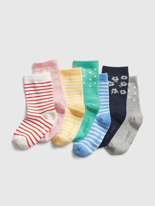 View large product image 1 of 1. Toddler Print Days-Of-The-Week Crew Socks (7-Pack)