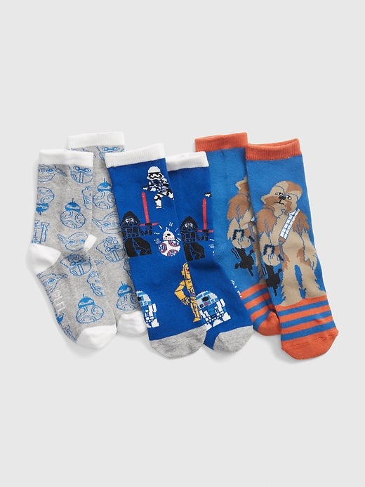 View large product image 1 of 1. GapKids &#124 Star Wars&#153 Crew Socks (3-Pack)