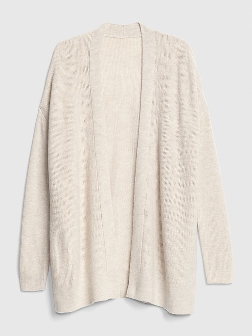 Image number 6 showing, True Soft Mix-Stitch Relaxed Open-Front Cardigan Sweater