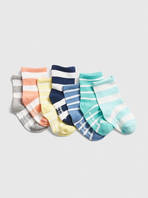 View large product image 1 of 1. Baby Stripe Crew Socks (7-Pack)