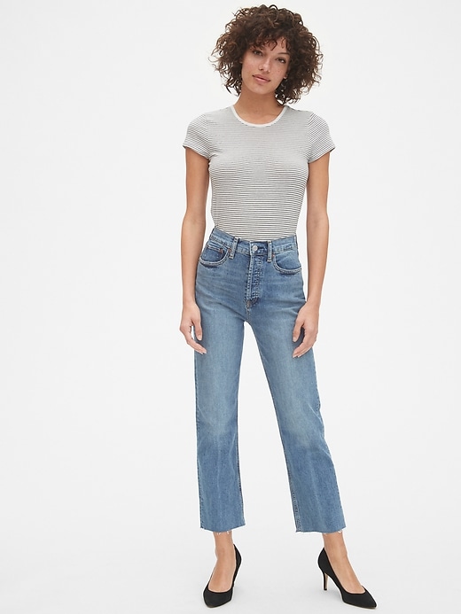 Image number 3 showing, High Rise Cheeky Straight Jeans