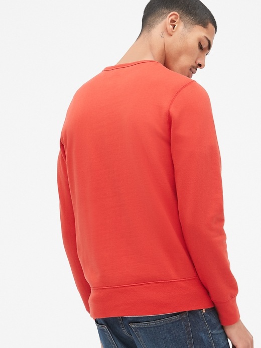 2 of 8 showing, with the color red light of product Graphic Crewneck Pullover Sweatshirt