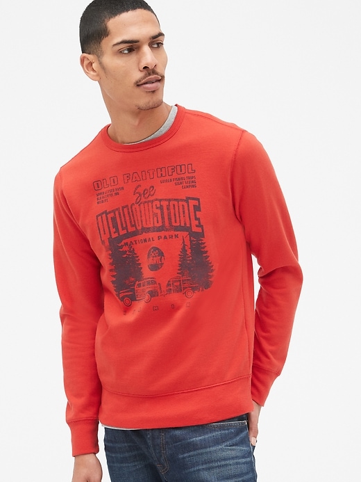 Image number 1 showing, Graphic Crewneck Pullover Sweatshirt
