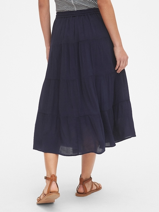Image number 2 showing, Crinkle Tiered Midi Skirt