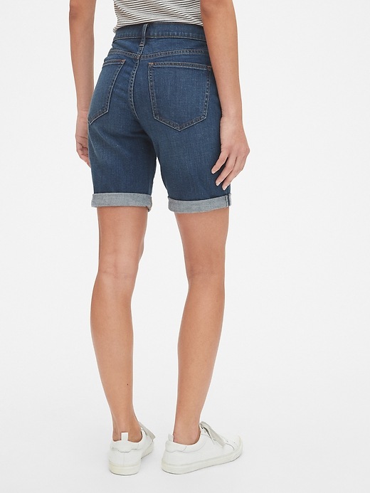 Image number 2 showing, Mid Rise 9" Denim Bermuda Shorts