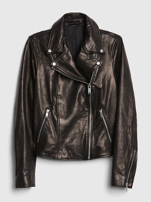 Image number 6 showing, Moto Leather Jacket