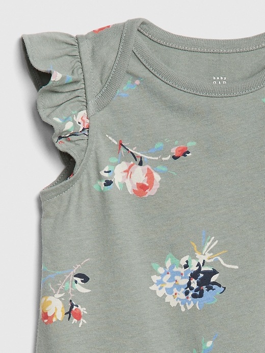 Image number 3 showing, Baby Print Flutter Bodysuit