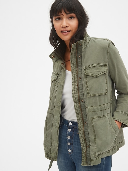 Image number 1 showing, Garment-Dyed Utility Jacket