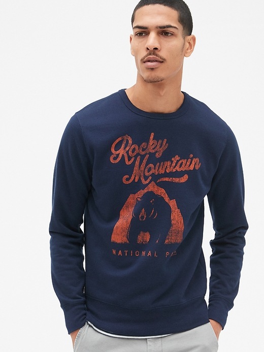 View large product image 1 of 1. Graphic Crewneck Pullover Sweatshirt