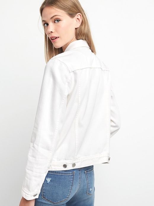 2 of 8 showing, with the color optic white of product Icon Denim Jacket
