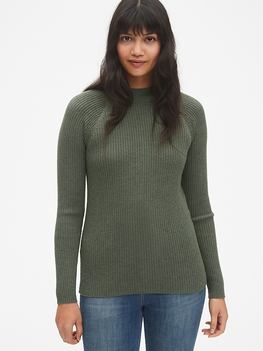 Image number 1 showing, True Soft Ribbed Mockneck Pullover Sweater