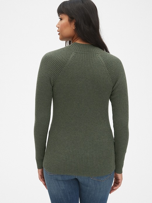 Image number 2 showing, True Soft Ribbed Mockneck Pullover Sweater