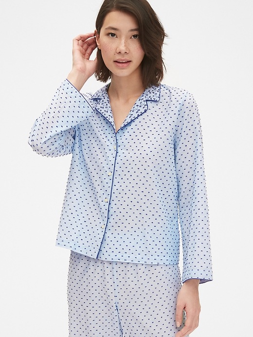 Image number 1 showing, Dreamwell Long Sleeve Top in Swiss Dot