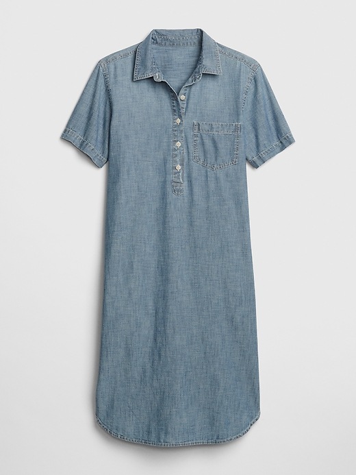 Image number 6 showing, Perfect Popover Shirtdress in Chambray