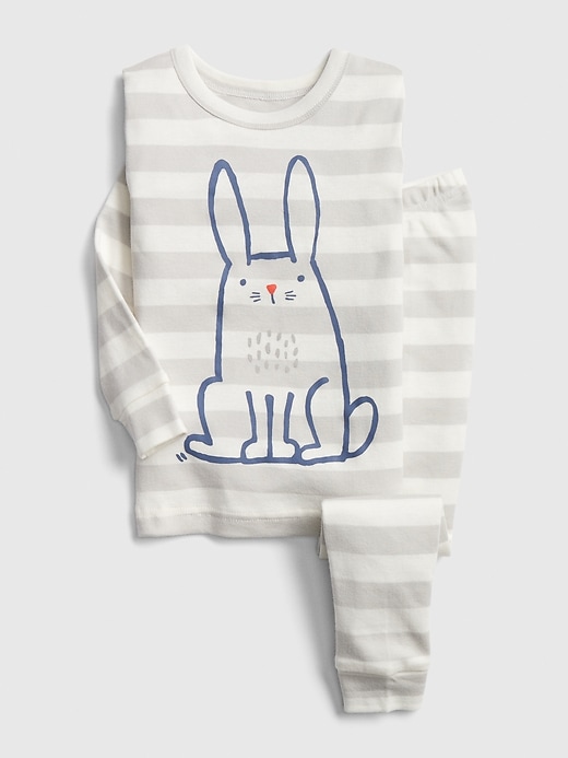 View large product image 1 of 2. Bunny Stripe PJ Set