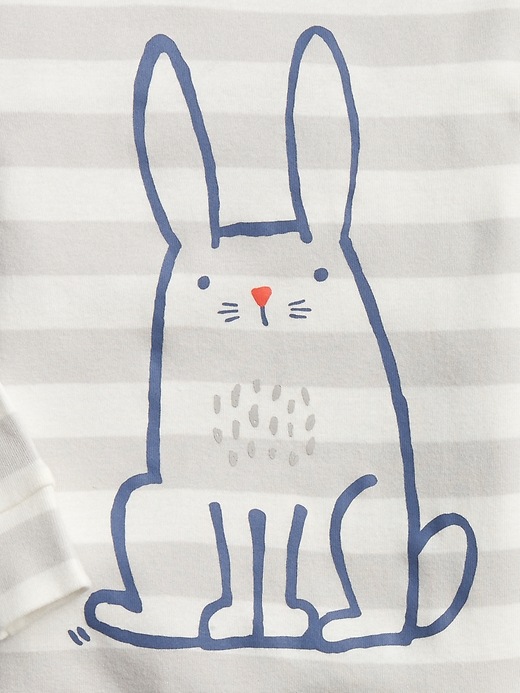 View large product image 2 of 2. Bunny Stripe PJ Set