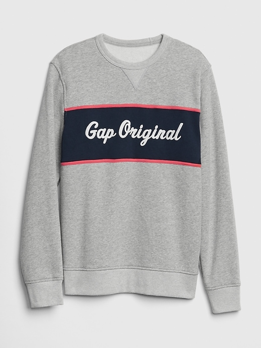 Image number 6 showing, Gap Original Logo Chest-Stripe Sweatshirt