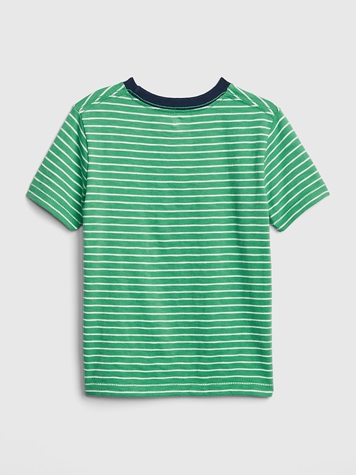 View large product image 2 of 3. Toddler Stripe Graphic Short Sleeve T-Shirt