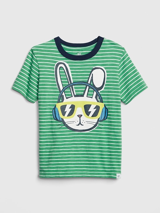 View large product image 1 of 3. Toddler Stripe Graphic Short Sleeve T-Shirt