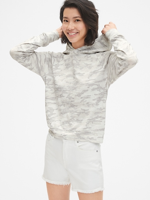 1 of 8 showing, with the color grey camo of product Softspun Raglan Pullover Hoodie