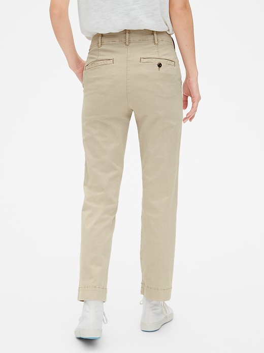 Image number 2 showing, High Rise Straight Chinos