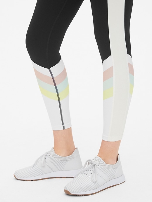 Image number 3 showing, GapFit Blackout Spliced Stripe Colorblock Full Length Leggings