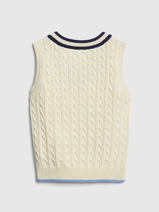 Image number 2 showing, Toddler Cable-Knit Sweater Vest