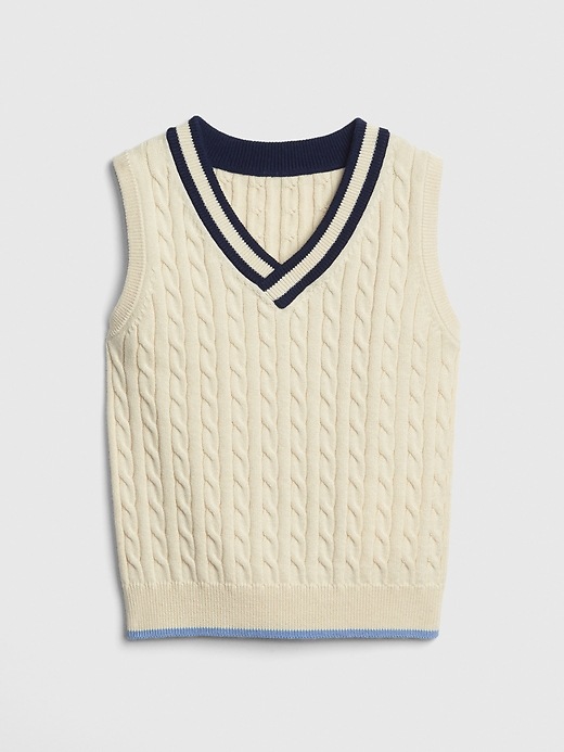 Image number 1 showing, Toddler Cable-Knit Sweater Vest