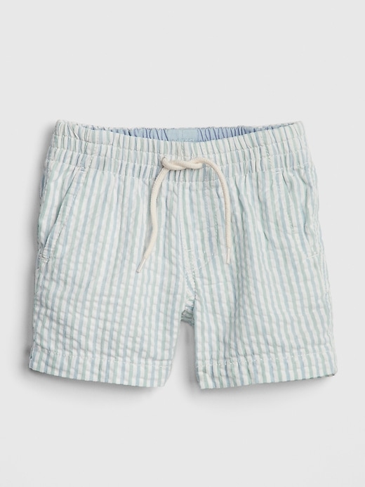 Image number 1 showing, Baby Seersucker Pull-On Shorts