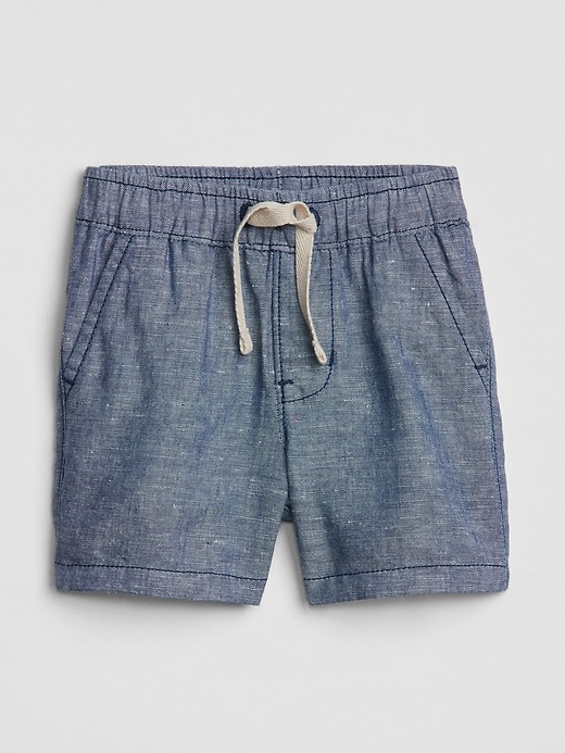 View large product image 1 of 1. Baby Pull-On Shorts In Linen