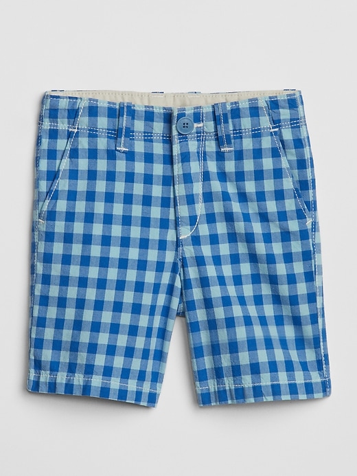 View large product image 1 of 3. Toddler Plaid Khaki Shorts