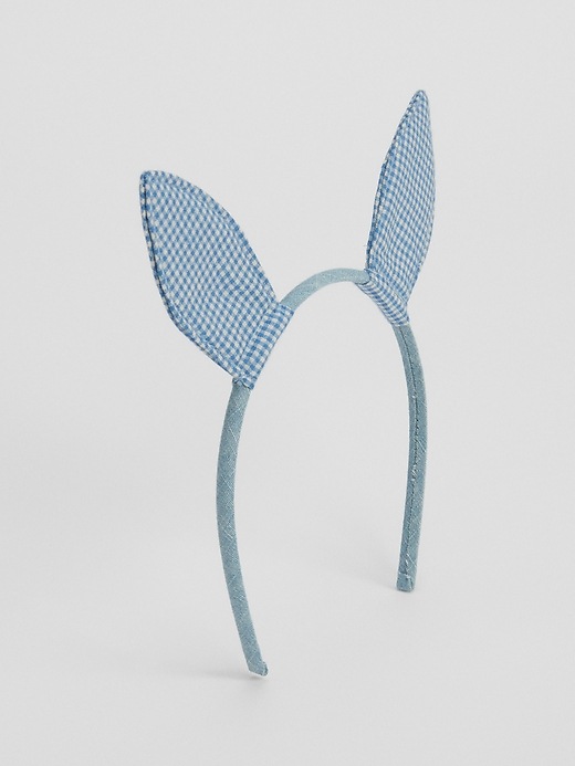 View large product image 1 of 1. Toddler Gingham Bunny Headband