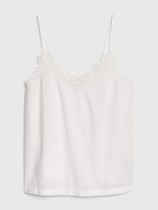Image number 3 showing, Dreamwell Embroidered Cami in Swiss Dot