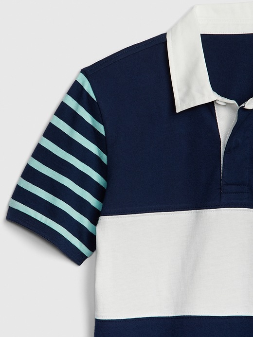 Image number 3 showing, Kids Chest-Stripe Short Sleeve Polo Shirt