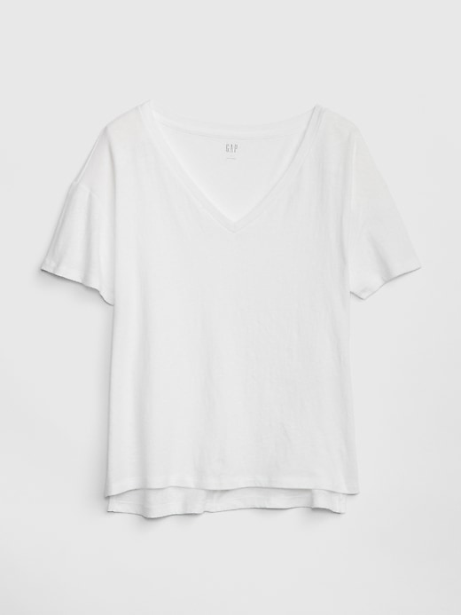 Image number 6 showing, Drop Shoulder V-Neck T-Shirt