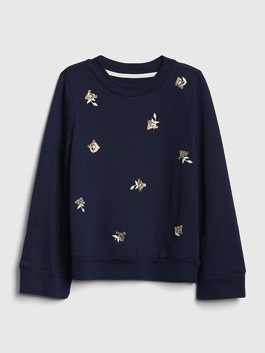 Image number 1 showing, Floral Sequin Pullover Sweater