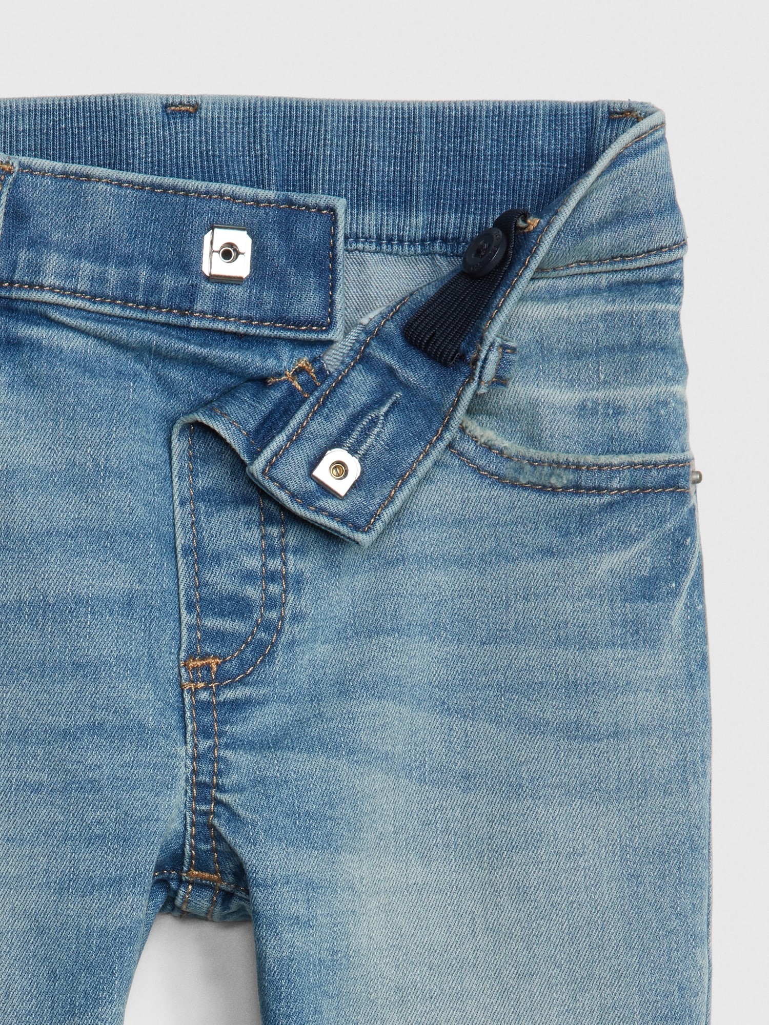 Toddler Elasticized Pull-On Slim Taper Jeans with Washwell™ | Gap