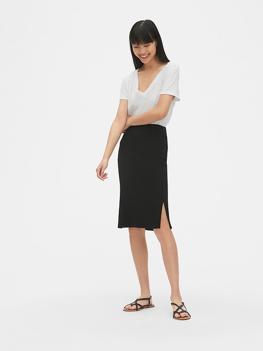 Image number 3 showing, Ribbed Knit Pencil Skirt